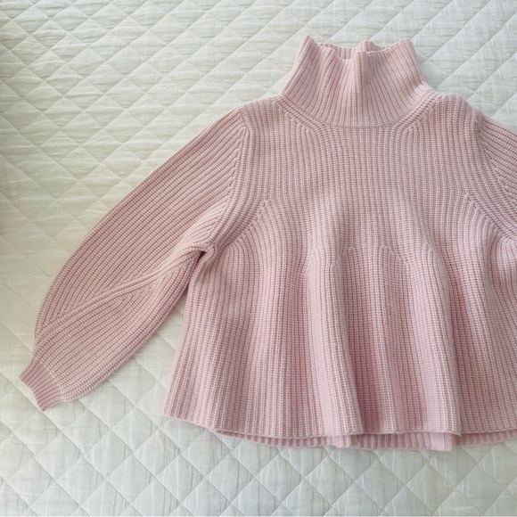 Allude 100% Cashmere Pink Turtleneck Sweater - Picture 1 of 9